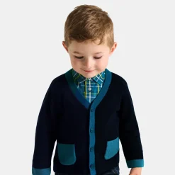 Jacadi Pullover, Sweatshirts, Strickjacken>Jäckchen Colorblock Kleinkind Junge MARINEBLAU JACADI