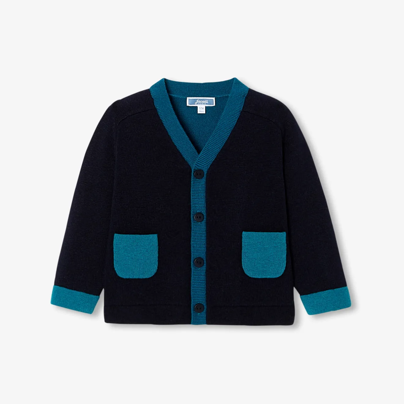 Jacadi Pullover, Sweatshirts, Strickjacken>Jäckchen Colorblock Kleinkind Junge MARINEBLAU JACADI