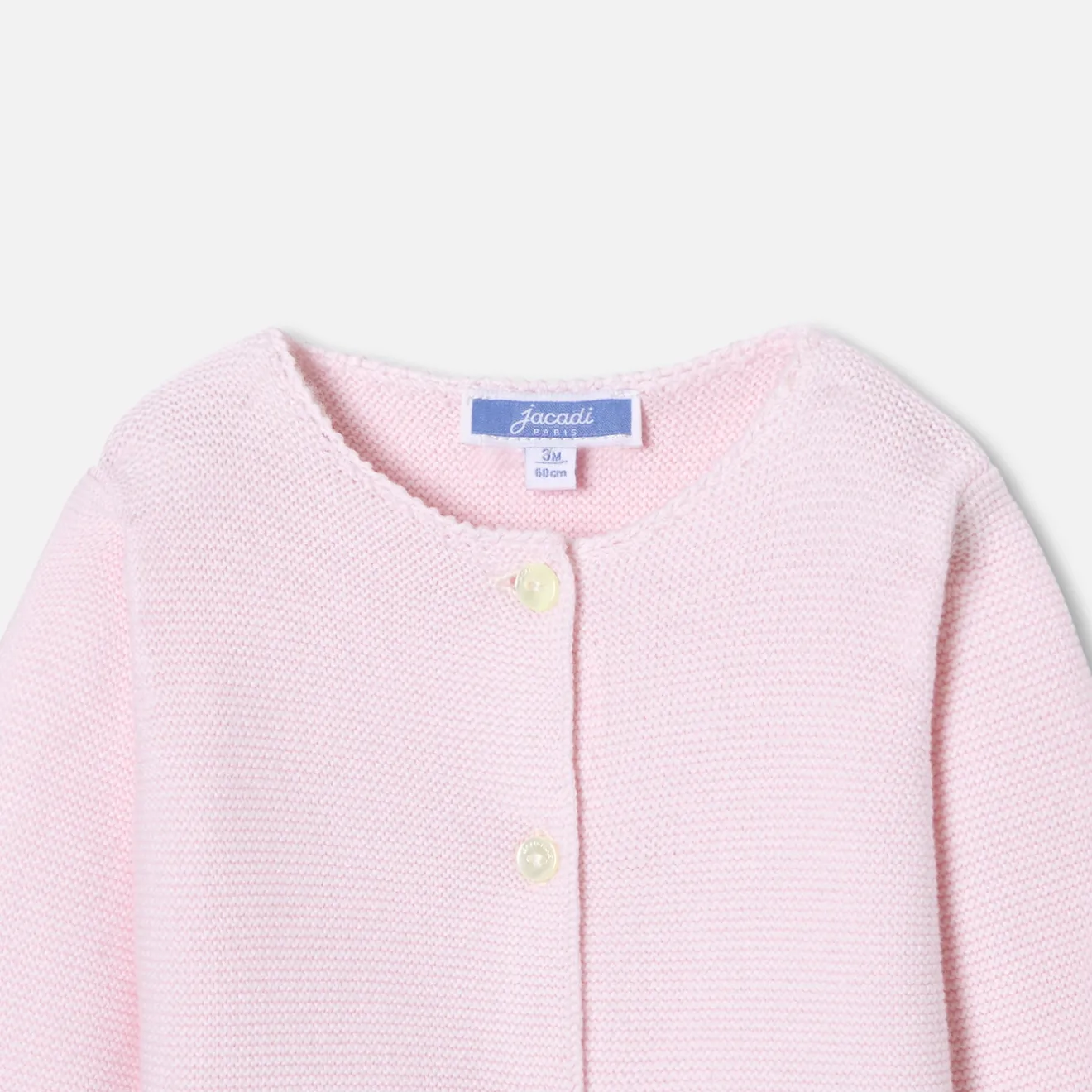 Jacadi Pullover & Cardigans>Jäckchen im Krausstrick für Baby Mädchen ROSA BLASS JACADI