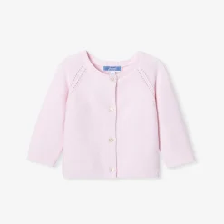 Jacadi Pullover & Cardigans>Jäckchen im Krausstrick für Mädchen ROSA BLASS JACADI