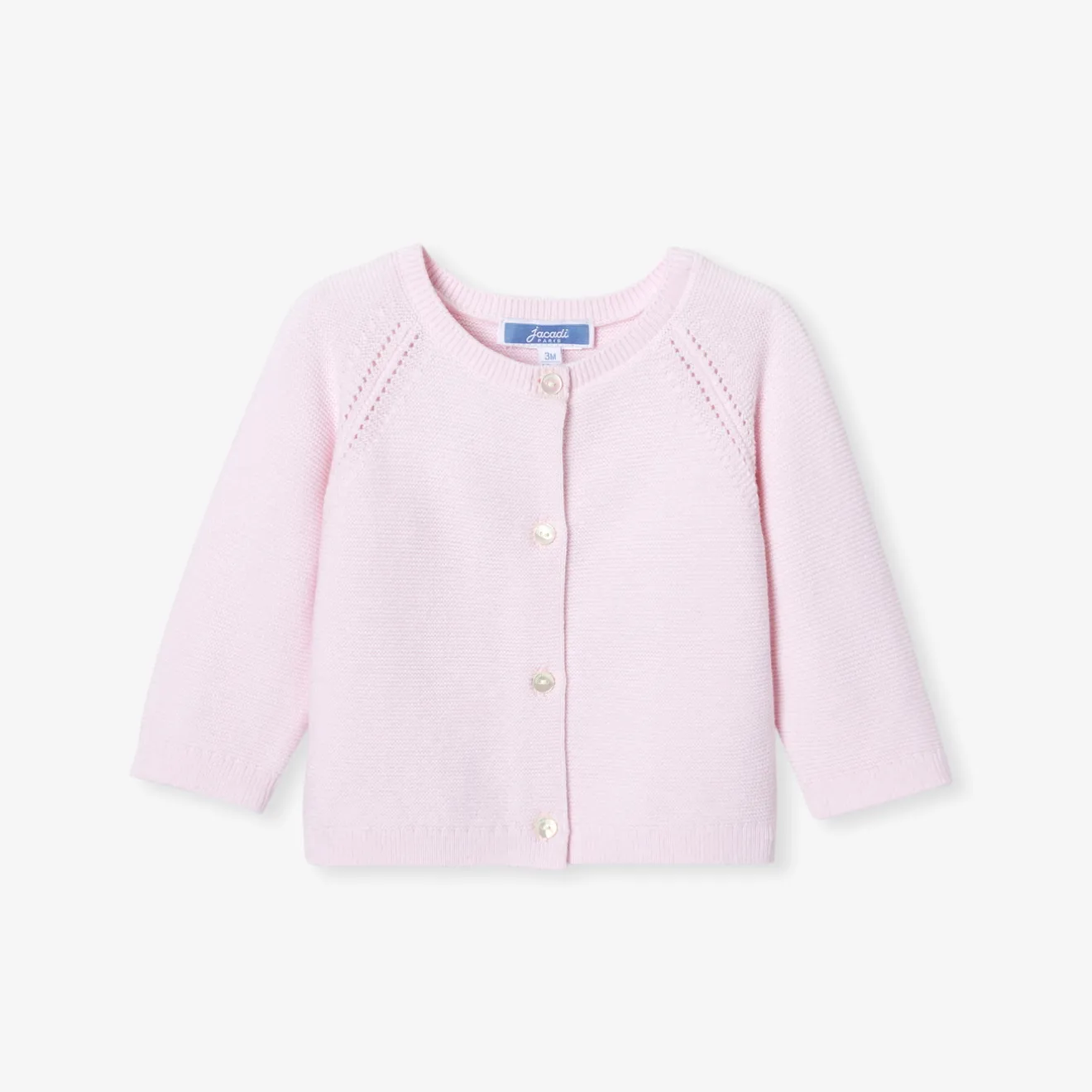 Jacadi Pullover & Cardigans>Jäckchen im Krausstrick für Mädchen ROSA BLASS JACADI
