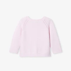 Jacadi Pullover & Cardigans>Jäckchen im Krausstrick für Mädchen ROSA BLASS JACADI