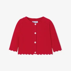 Jacadi Pullover & Cardigans>Jäckchen im Krausstrick für Mädchen TOMATENROT