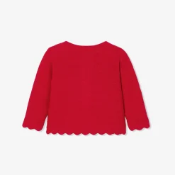 Jacadi Pullover & Cardigans>Jäckchen im Krausstrick für Mädchen TOMATENROT