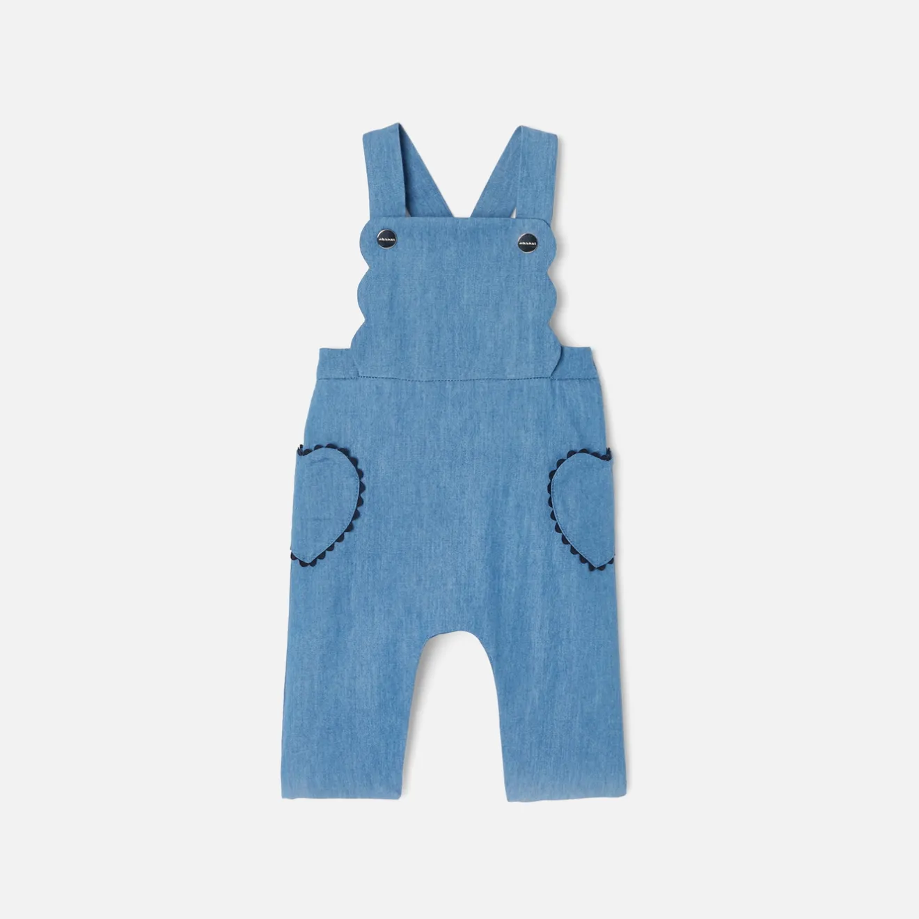Jacadi Spieler, Latzhosen, Ensembles>Jeanslatzhose für Mädchen JEANSDUNKELBLAU