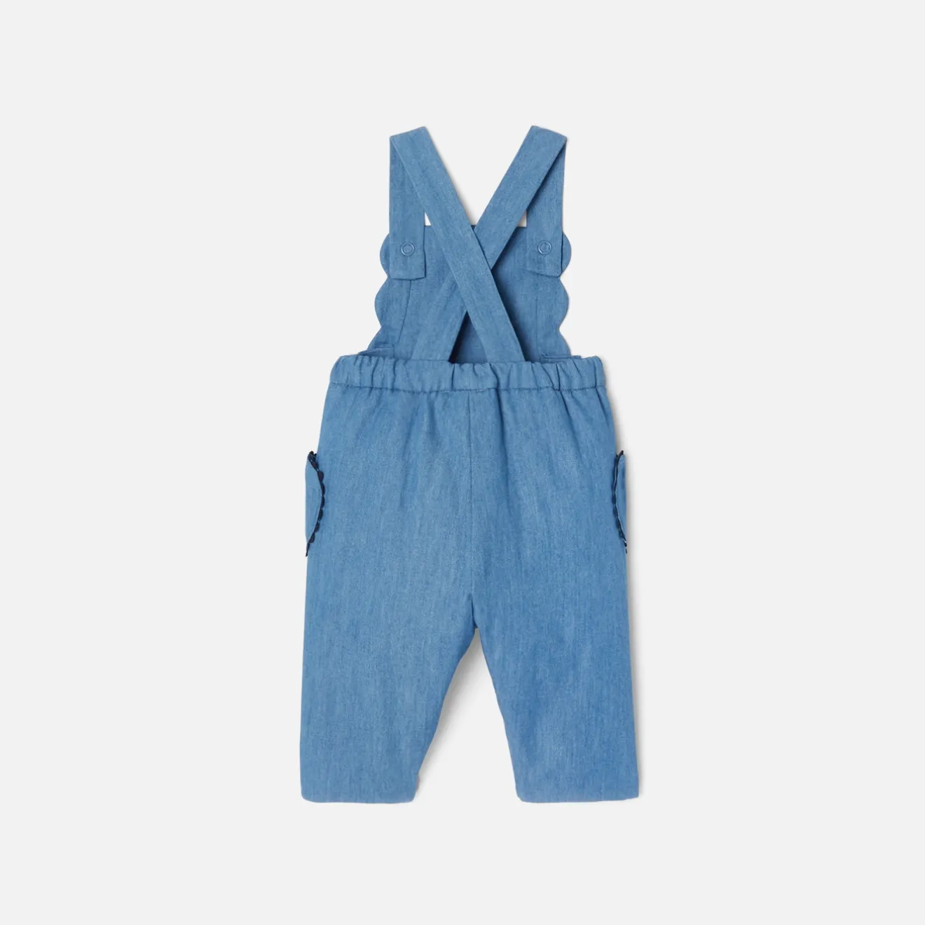 Jacadi Spieler, Latzhosen, Ensembles>Jeanslatzhose für Mädchen JEANSDUNKELBLAU