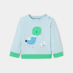 Jacadi Pullover, Sweatshirts, Strickjacken>Jungen-Pullover aus Bio-Baumwolle EISBLAU