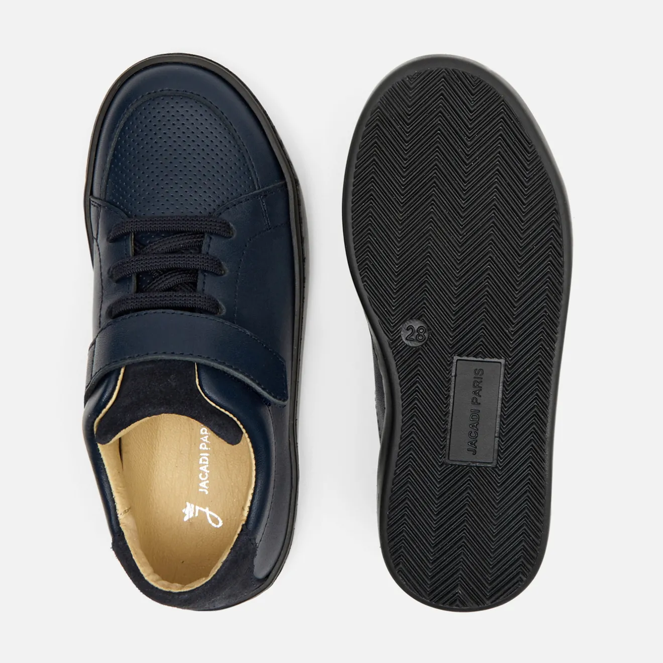 Jacadi Halbschuhe & Mokassins>Jungen-Sneakers aus Leder MARINEBLAU JACADI