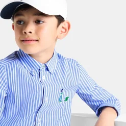 Jacadi Hemden>Kinderhemd aus gestreifter Popeline für Jungen WEISS/BLAU