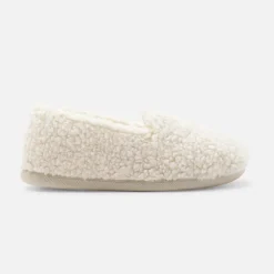 Jacadi Hausschuhe|Stoffschuhe>Kinder-Krabbelschuhe aus Sherpa für Mädchen NATURWEISS/BEIGE