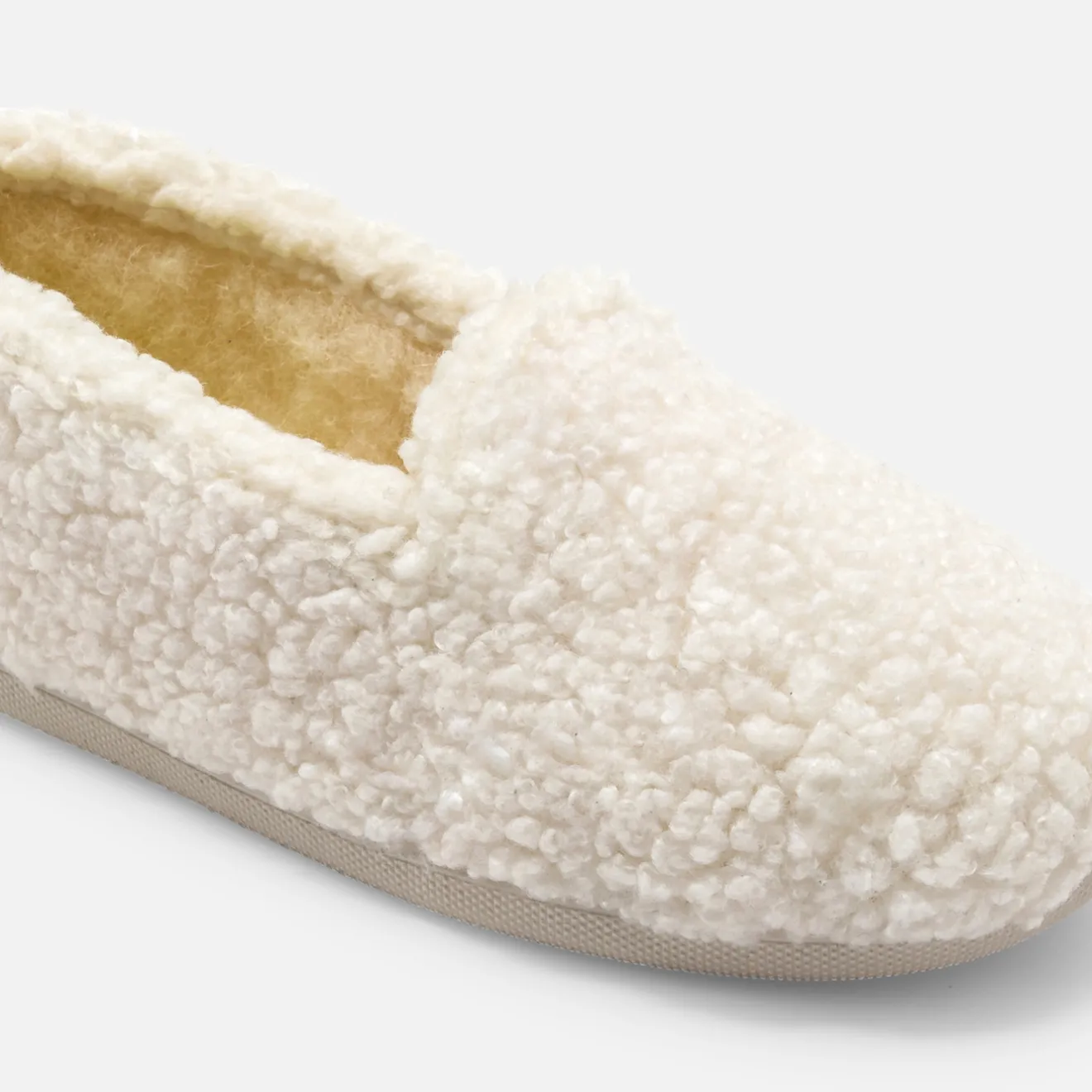 Jacadi Hausschuhe|Stoffschuhe>Kinder-Krabbelschuhe aus Sherpa für Mädchen NATURWEISS/BEIGE