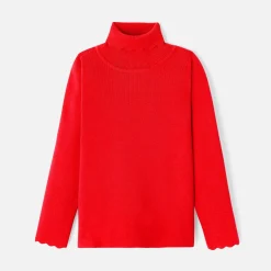 Jacadi Pullover, Sweatshirts, Strickjacken>Kinderpullover aus Rippstrick für Mädchen ROT JACADI