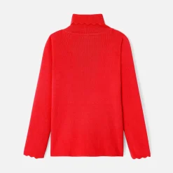 Jacadi Pullover, Sweatshirts, Strickjacken>Kinderpullover aus Rippstrick für Mädchen ROT JACADI