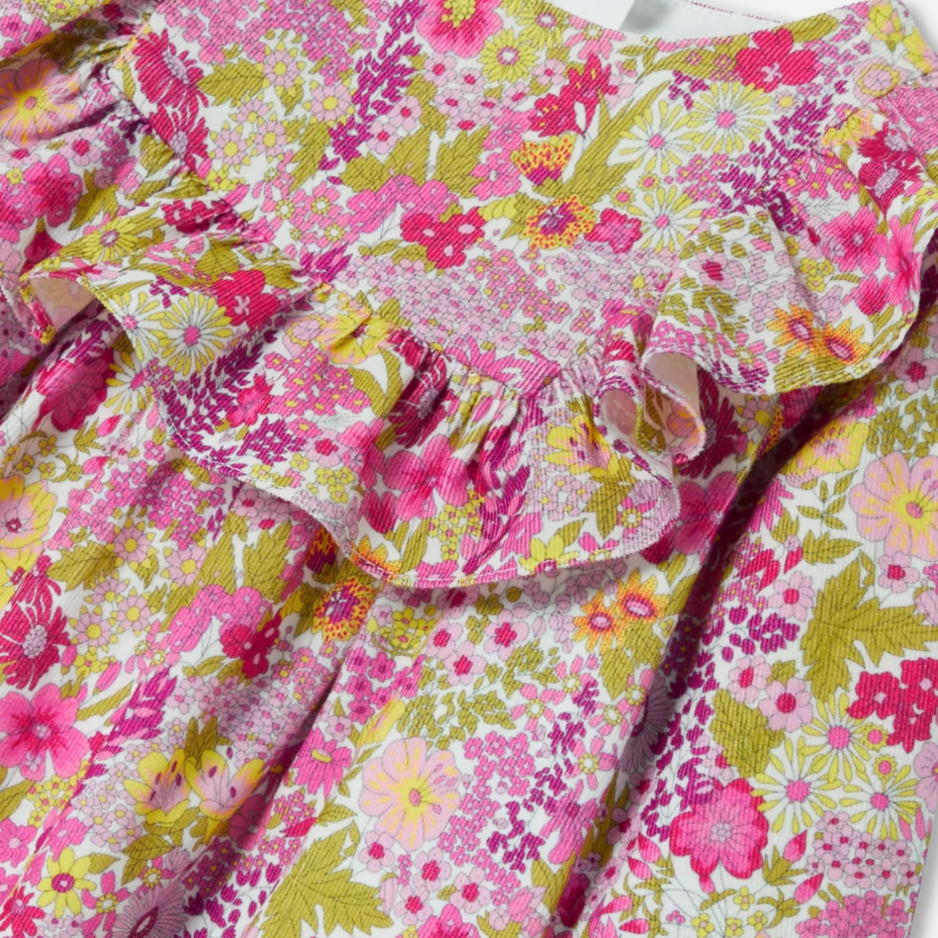 Jacadi Kleider>Kleid aus Liberty-Samtstoff Kleinkind Mädchen WEISS/MEHRFARBIG