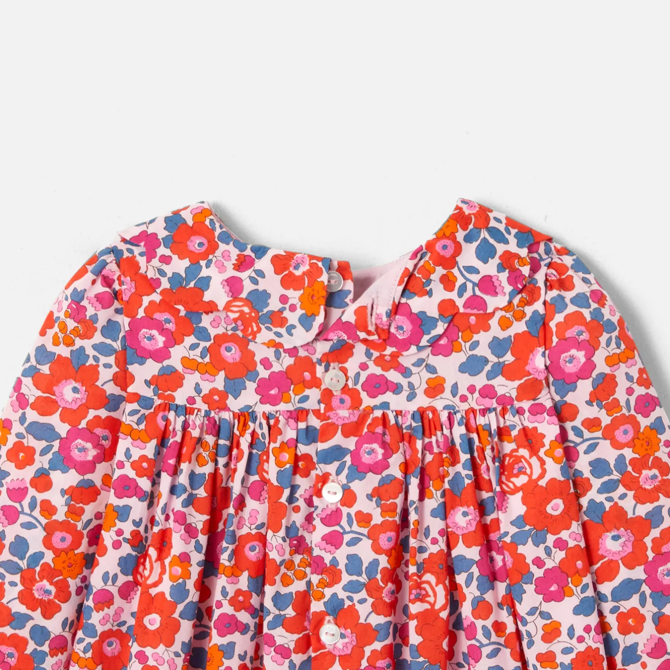 Jacadi Kleider>Kleid aus Liberty-Stoff für Mädchen ROSA/MEHRFARBIG