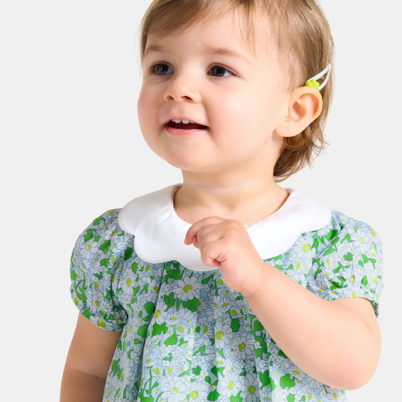 Jacadi Kleider>Kleid aus Liberty-Stoff Kleinkind Mädchen WEISS/MEHRFARBIG