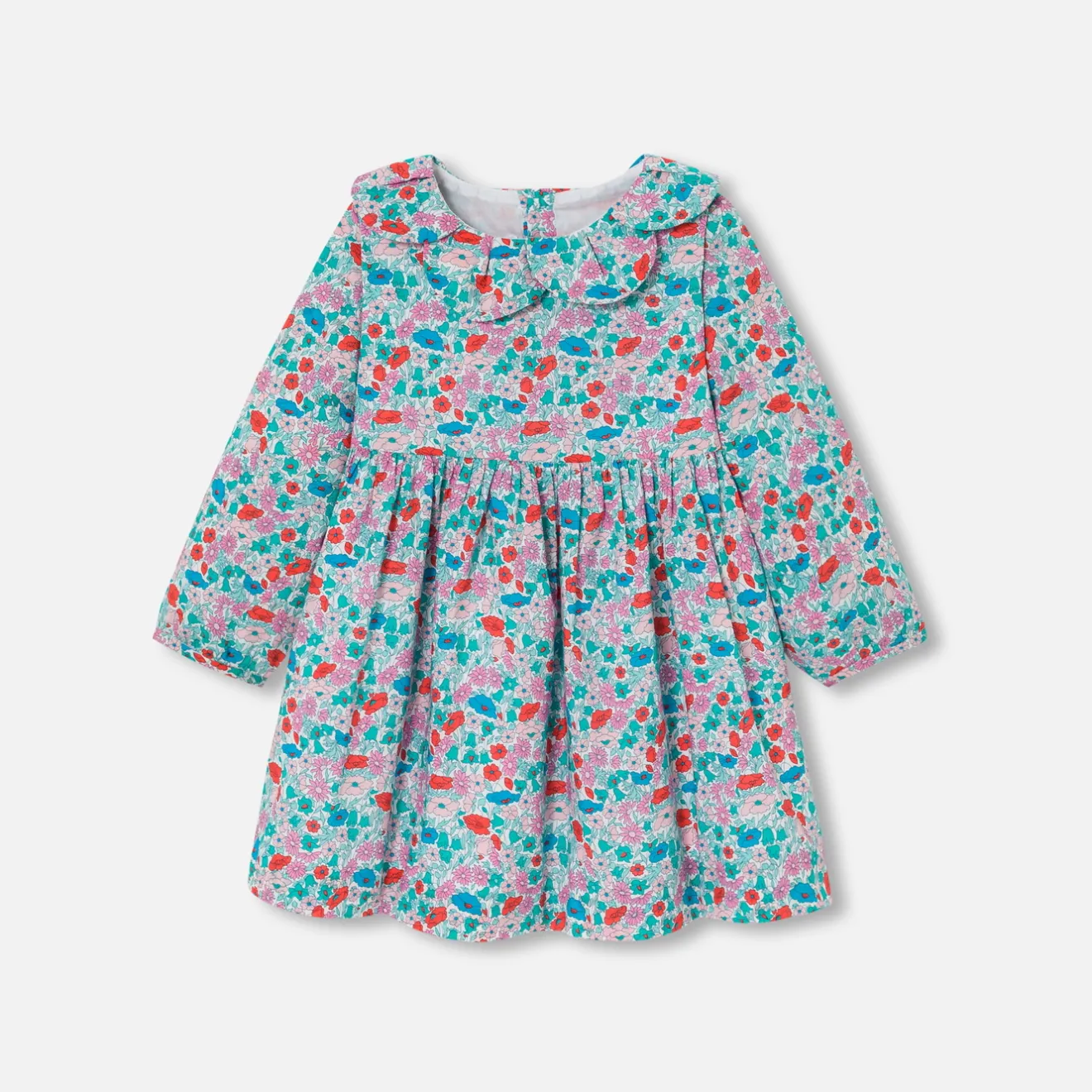 Jacadi Kleider>Kleid aus Liberty-Stoff Kleinkind Mädchen WEISS/MEHRFARBIG