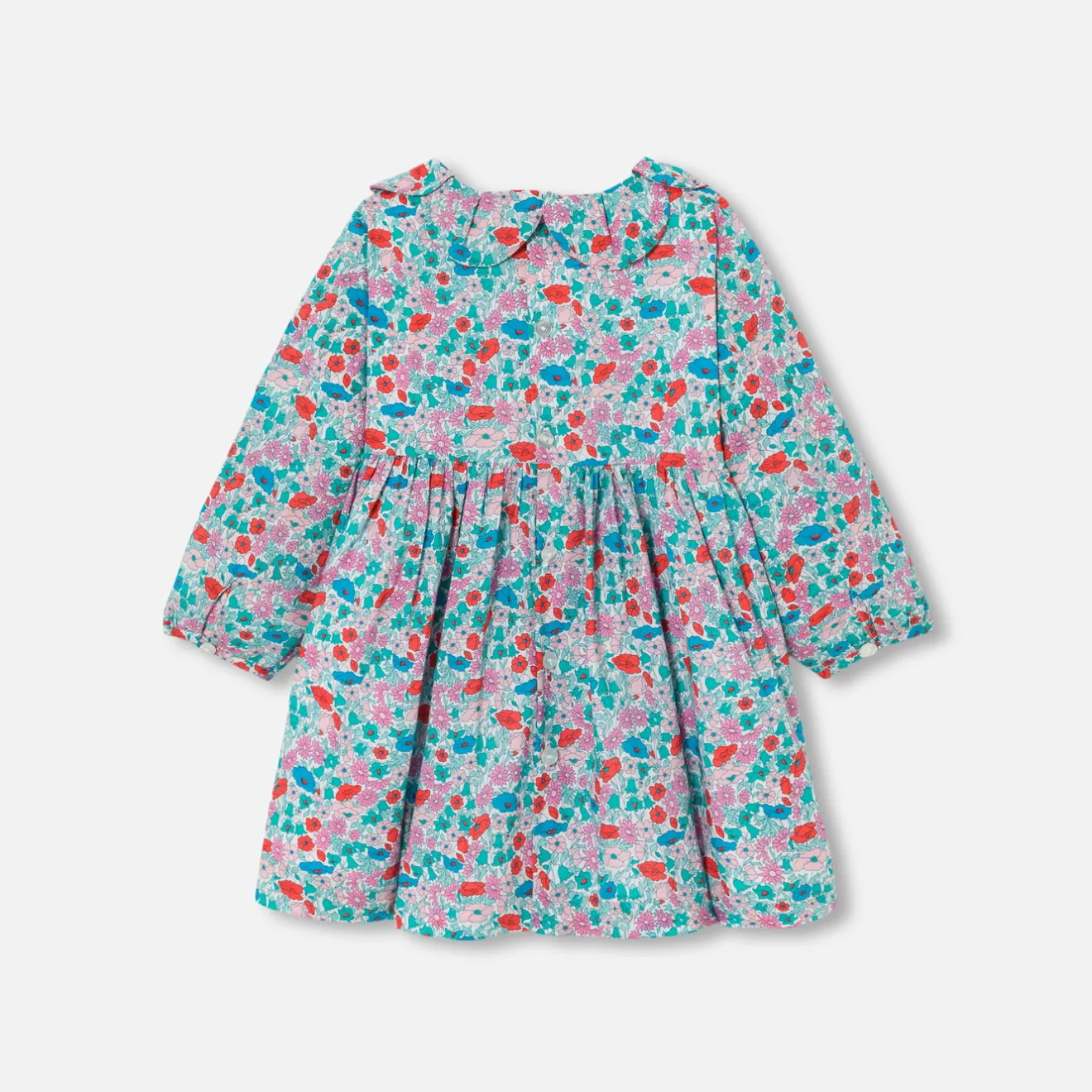 Jacadi Kleider>Kleid aus Liberty-Stoff Kleinkind Mädchen WEISS/MEHRFARBIG