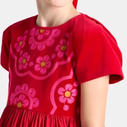 Jacadi Kleider & Röcke>Kleid aus Materialmix für Mädchen ROT JACADI