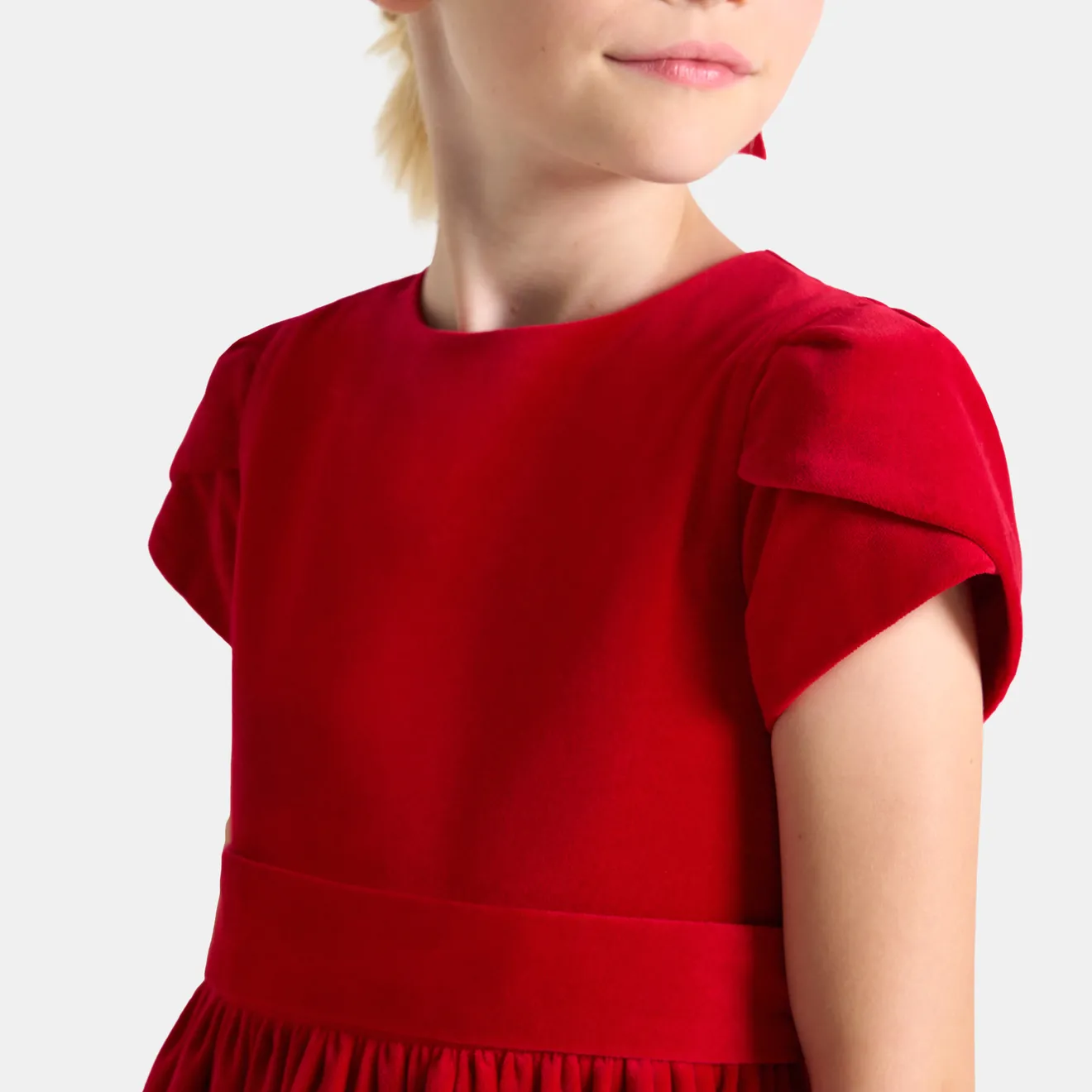 Jacadi Kleider & Röcke>Kleid aus Samt für Mädchen ROT JACADI