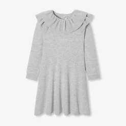 Jacadi Kleider & Röcke>Kleid aus Wolle für Mädchen GRAU MELIERT HELL JACADI