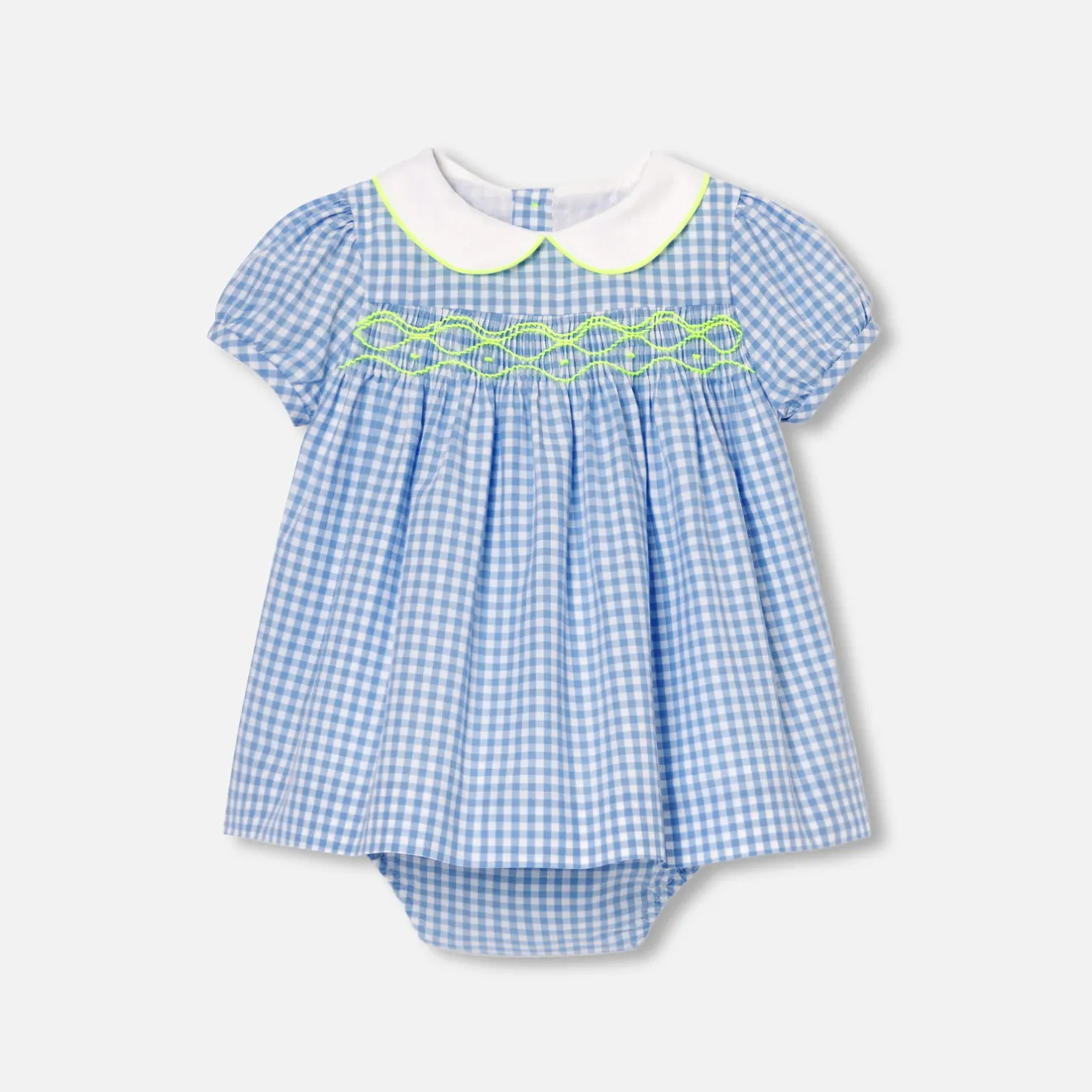 Jacadi Kleider>Kleid für Baby Mädchen mit kurzen Ärmeln BLAU/WEISS