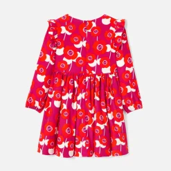 Jacadi Kleider & Röcke>Kleid für Mädchen aus Samt ROSA/MEHRFARBIG