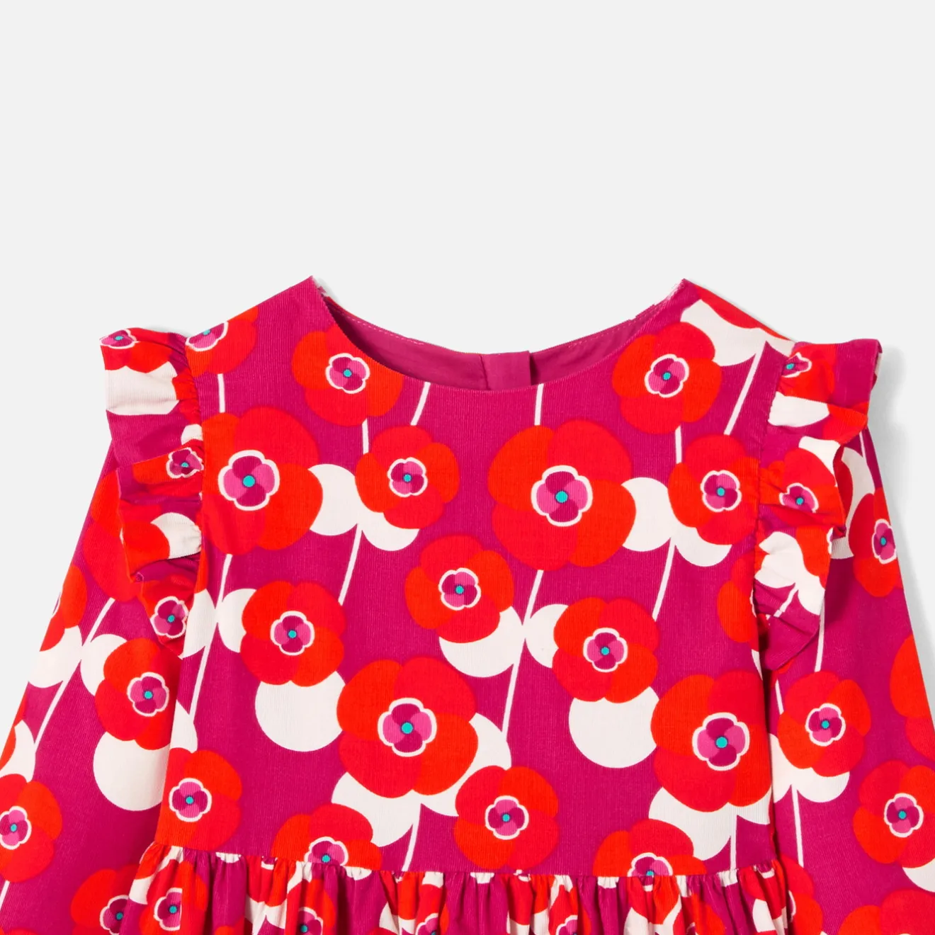 Jacadi Kleider & Röcke>Kleid für Mädchen aus Samt ROSA/MEHRFARBIG