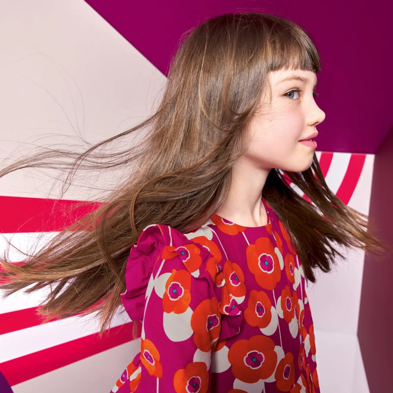 Jacadi Kleider & Röcke>Kleid für Mädchen aus Samt ROSA/MEHRFARBIG