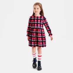 Jacadi Kleider & Röcke>Kleid für Mädchen aus Samt BLAU/MEHRFARBIG