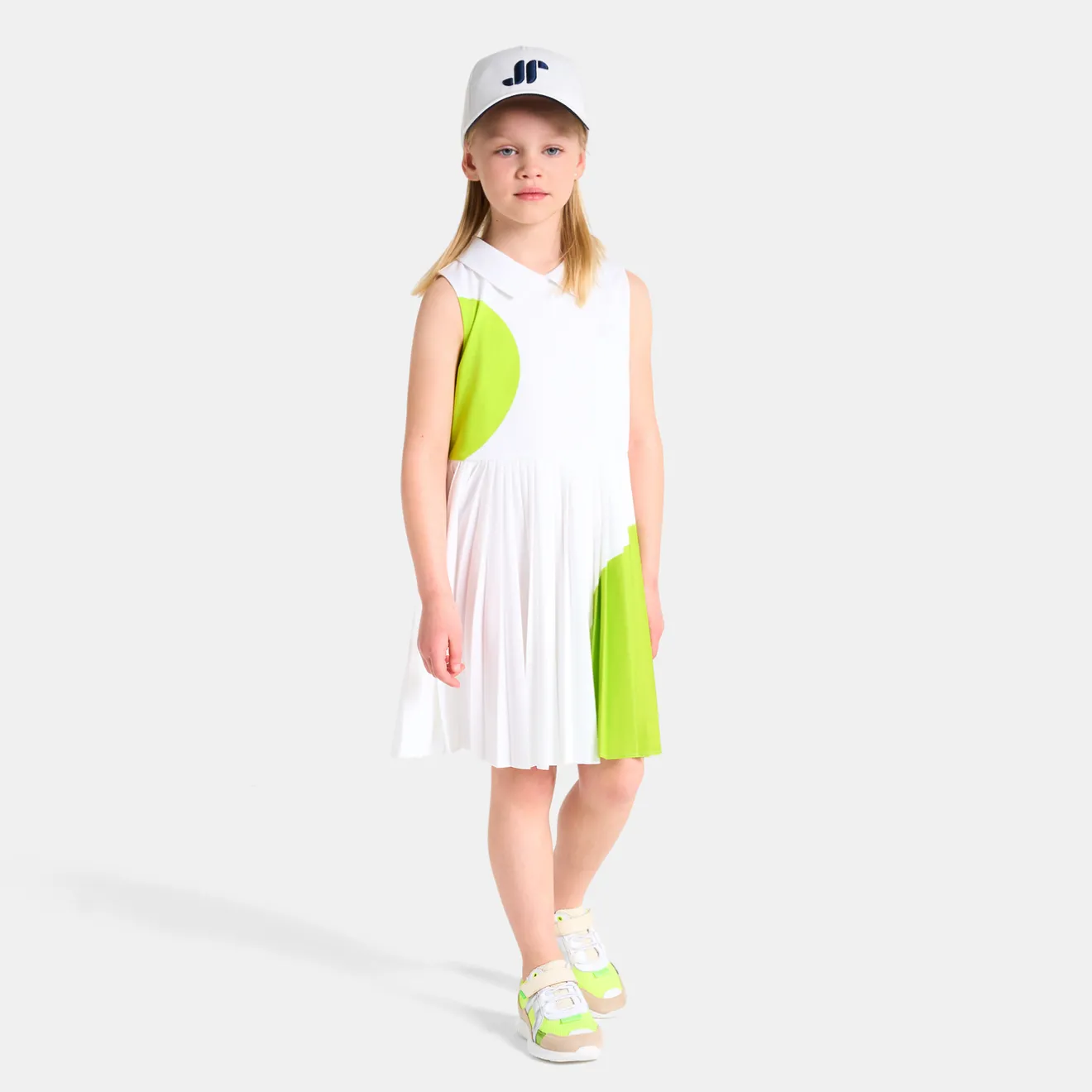 Jacadi Kleider & Röcke>Kleid im Tennislook für kleine Mädchen WEISS/GRÜN