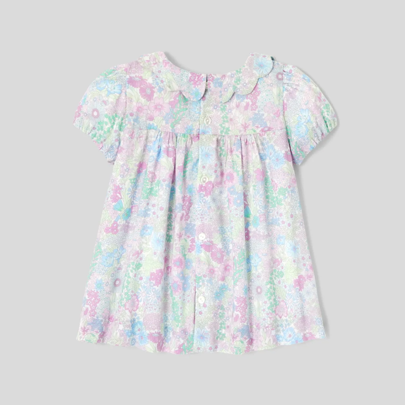 Jacadi Kleider>Kleid mit kurzen Ärmeln WEISS/MEHRFARBIG