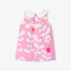Jacadi Kleider>Kleid mit Pflanzenmotiv für Mädchen ROSA/MEHRFARBIG