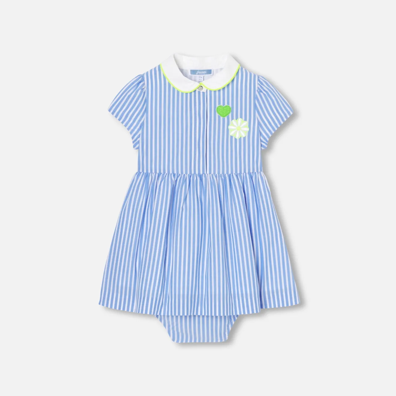 Jacadi Kleider>Kleid mit Trapezschnitt Kleinkind Mädchen WEISS/BLAU