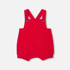 Jacadi Spieler, Latzhosen, Ensembles>Kurze Latzhose aus Samt für Baby Jungen TOMATENROT