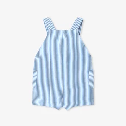 Jacadi Spieler, Latzhosen, Ensembles>Kurze Latzhose für Jungen WEISS/BLAU