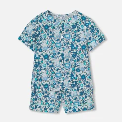 Jacadi Schlafanzüge & Nachthemden>Kurzer Mädchenpyjama aus Liberty-Stoff BLAU/MEHRFARBIG