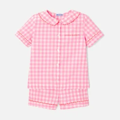 Jacadi Schlafanzüge & Nachthemden>Kurzpyjama mit Vichy-Karos für Mädchen ROSA/WEISS