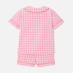 Jacadi Schlafanzüge & Nachthemden>Kurzpyjama mit Vichy-Karos für Mädchen ROSA/WEISS
