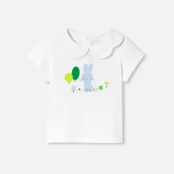 Jacadi T-Shirts, Polos, Langarmshirts>Kurzärmeliges T-Shirt Kleinkind Mädchen JACADI WEISS