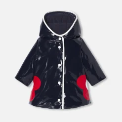 Jacadi Jacken & Mäntel>Lackierte Regenjacke Kleinkind Mädchen MARINEBLAU JACADI