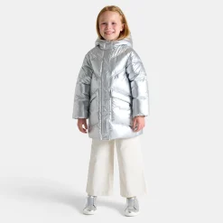 Jacadi Jacken & Mäntel>Lange Steppjacke für Mädchen SILBER