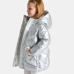 Jacadi Jacken & Mäntel>Lange Steppjacke für Mädchen SILBER