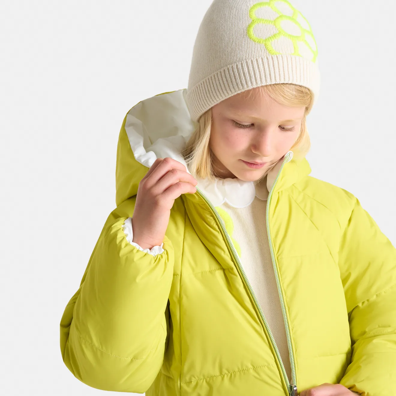 Jacadi Jacken & Mäntel>Lange Steppjacke für Mädchen WEICHES JACADI WEISS