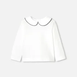Jacadi T-Shirts, Polos, Langarmshirts>Langärmliges T-Shirt Kleinkind Mädchen JACADI WEISS