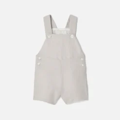 Jacadi Overalls, Latzhosen, Ensembles>Latzhose aus Leinen für Jungen MAUSGRAU