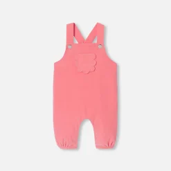 Jacadi Spieler, Latzhosen, Ensembles>Latzhose aus Samt für Baby Mädchen KORRALENROT