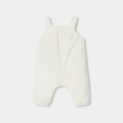 Jacadi Spieler, Latzhosen, Ensembles>Latzhose aus Samt für Baby Mädchen WEICHES JACADI WEISS
