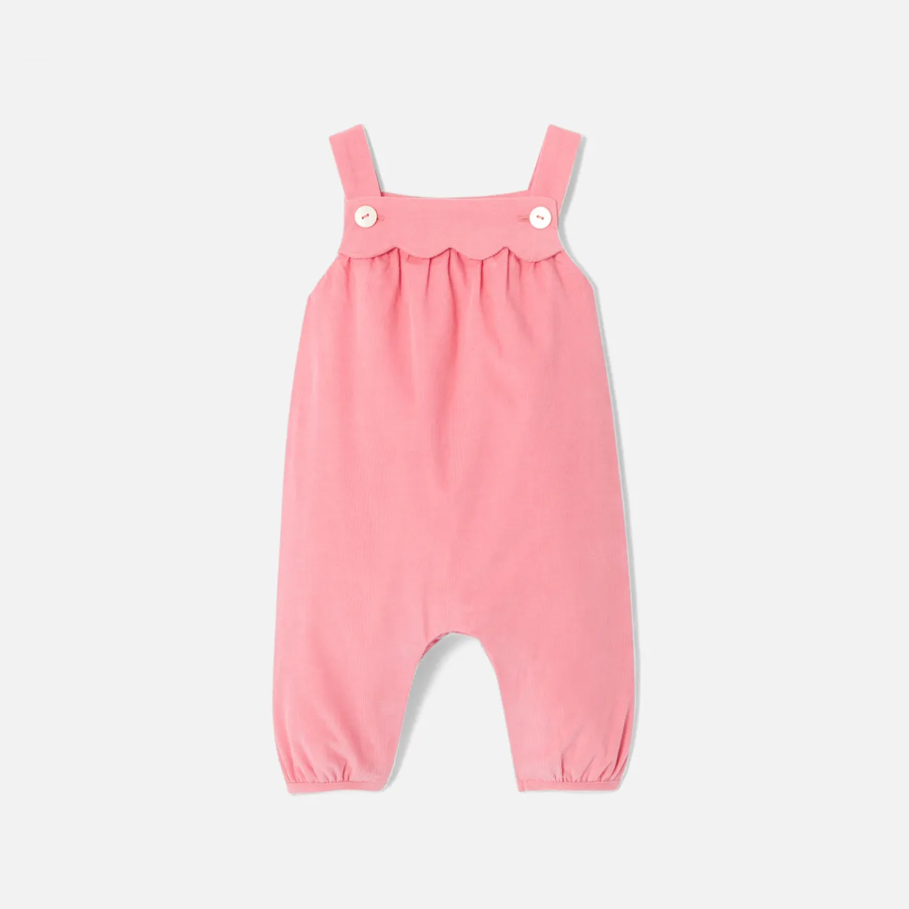 Jacadi Spieler, Latzhosen, Ensembles>Latzhose aus Samt für Mädchen ROSA THE DUNKEL