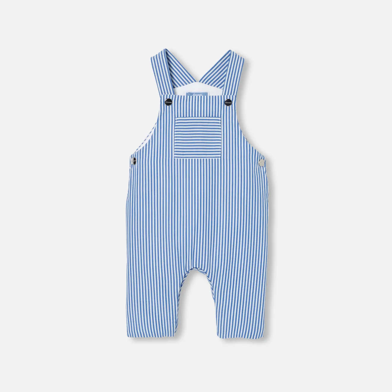 Jacadi Spieler, Latzhosen, Ensembles>Latzhose für Baby Jungen WEISS/BLAU